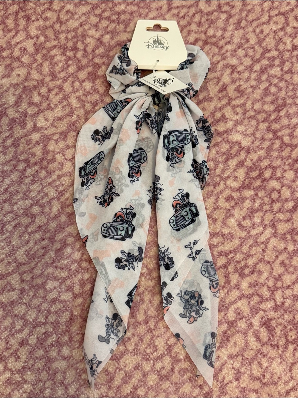 Disney Parks Minnie and Mickey Mouse Epcot Italy World Showcase Hair Scarf